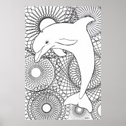 Dolfijn Harmonie Poster