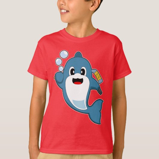 Dolfijn IJshockey IJshockeystick T-shirt (Voorkant)