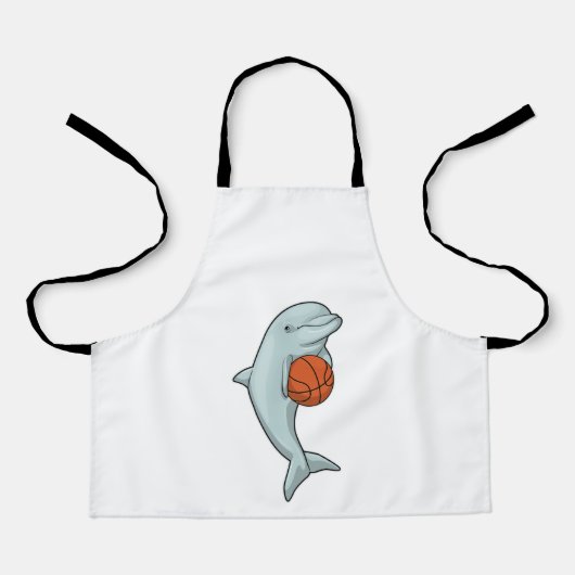 Dolfijn in Basketball Sports Schort (Voorkant)