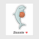 Dolfijn in Basketball Sports Sticker (Vel)