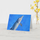 Dolfijn in de Air Art Note Kaart (Gele Bloem)