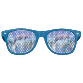 Dolfijn in de tropen - 3D render Retro Zonnebril (Voorkant)