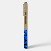 Dolfijn in de zee, glinsterend, met monogram  Case-Mate iPhone case (Achterkant / Links)