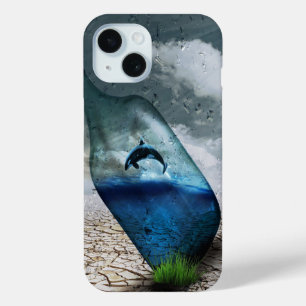 Dolfijn in een fles iPhone 15 case