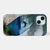 Dolfijn in een fles iPhone 15 case (Achterkant horizontaal)