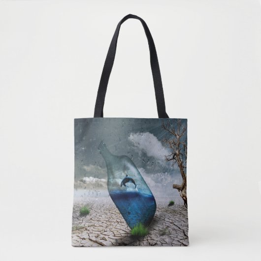 Dolfijn in een fles tote bag (Voorkant)