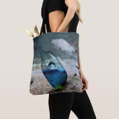 Dolfijn in een fles tote bag (Dichtbij)