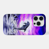 Dolfijn in het maanlicht iPhone hoesje (Achterkant horizontaal)