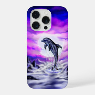 Dolfijn in het maanlicht iPhone 15 pro case