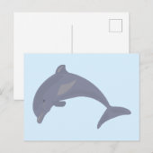Dolfijn in het Zee Feestdagenkaart (Voorkant / Achterkant)