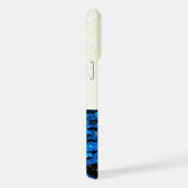 Dolfijn in het zee, sprankelend, monogram iPhone hoesje (Rechterkant)