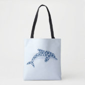 Dolfijn in Stippen Tote Bag (Voorkant)