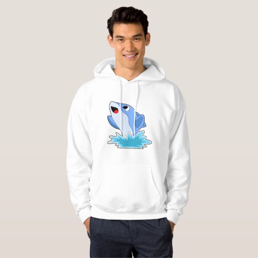 Dolfijn in water hoodie (Voorkant volledig)