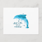 dolfijn in waterkleur briefkaart (Voorkant)