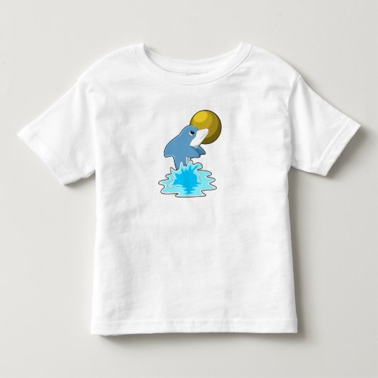 Dolfijn in zwemmen met maan kinder shirts (Voorkant)