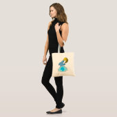 Dolfijn in zwemmen met maan tote bag (Voorkant (model))