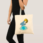Dolfijn in zwemmen met maan tote bag (Voorkant (product))