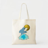 Dolfijn in zwemmen met maan tote bag (Voorkant)