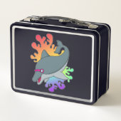 Dolfijn in zwemmen met zwembril (Achterkant)