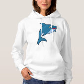 Dolfijn in zwemmen met zwembril hoodie (Voorkant)