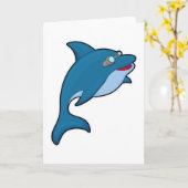 Dolfijn in zwemmen met zwembril kaart (Gele Bloem)