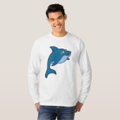 Dolfijn in zwemmen met zwembril t-shirt (Voorkant volledig)