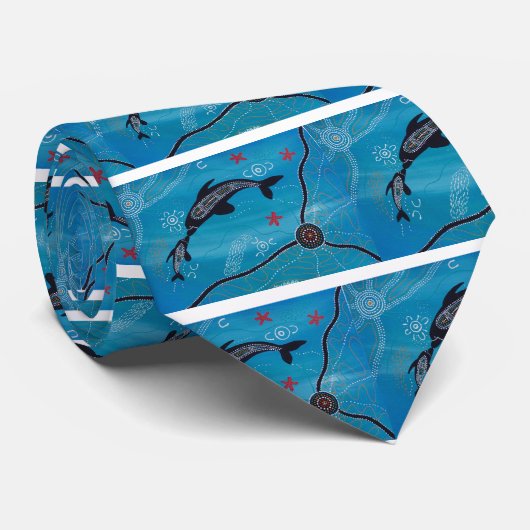 Dolfijn & Kalf dromen Stropdas (Opgerold)
