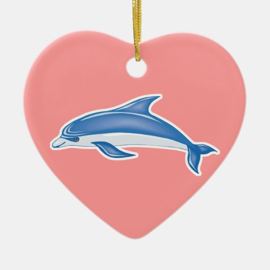 dolfijn keramisch ornament (Voorkant)
