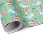 Dolfijn Kerst Inpakpapier<br><div class="desc">Dolfijn Kerst inpakpapier. Papierkleur is groen. Verkrijgbaar in meerdere kleuren,  maten en twee afwerkingen. www.hotpocketgraphics.com</div>