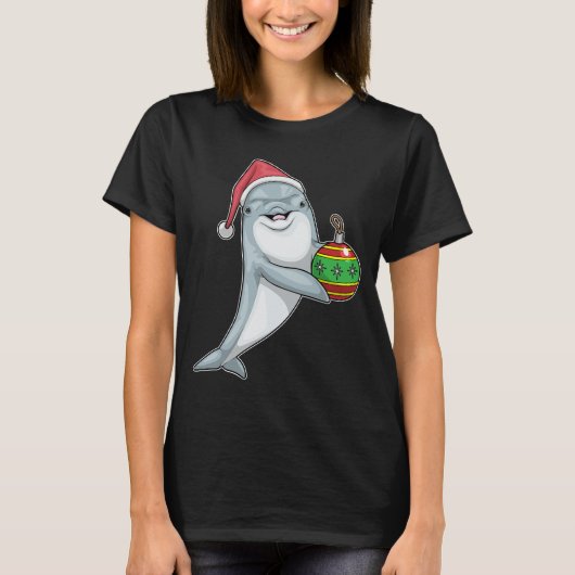 Dolfijn Kerstbal T-shirt (Voorkant)