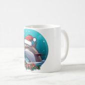 Dolfijn Kerstmis Koffiemok (Voorkant rechts)
