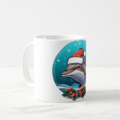 Dolfijn Kerstmis Koffiemok (Voorkant links)