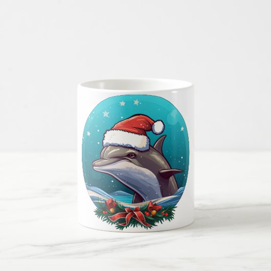 Dolfijn Kerstmis Koffiemok (Center)