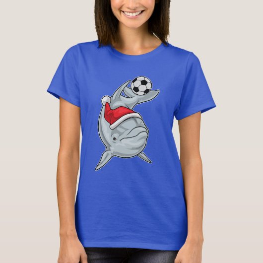 Dolfijn Kerstvoetbal T-shirt (Voorkant)