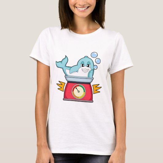 Dolfijn Keukenweegschaal T-shirt (Voorkant)
