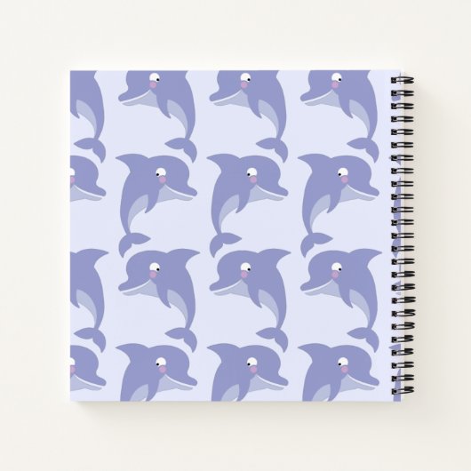 Dolfijn Kid Cute Notitieboek (Achterkant)