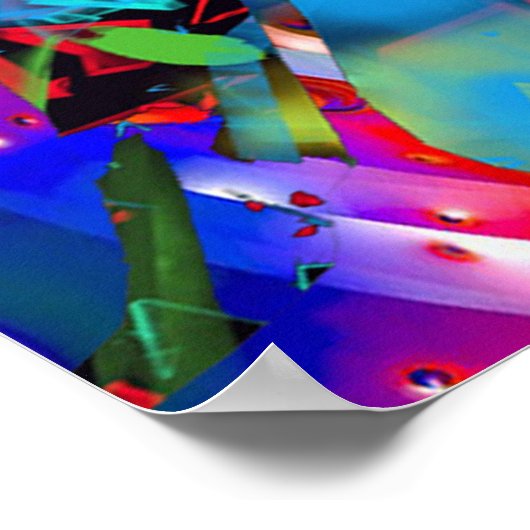 Dolfijn Kleurensplash Poster (Hoek)