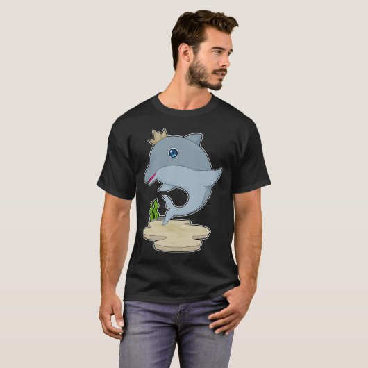 Dolfijn Koning Kroon T-shirt (Voorkant volledig)