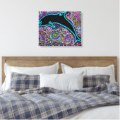 Dolfijn Kunstontwerp Canvas Afdruk (Insitu (Slaapkamer))