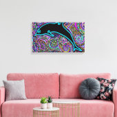 Dolfijn Kunstontwerp Canvas Afdruk (Insitu (Woonkamer))