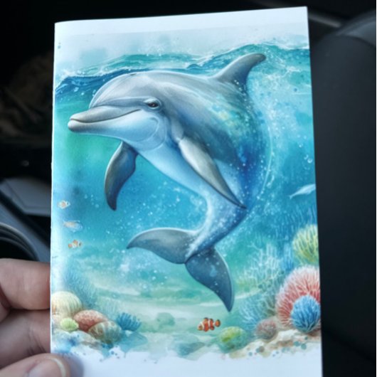Dolfijn Kust Onder de Zee  Bedankkaart