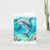 Dolfijn Kust Onder de Zee  Bedankkaart (Voorkant)