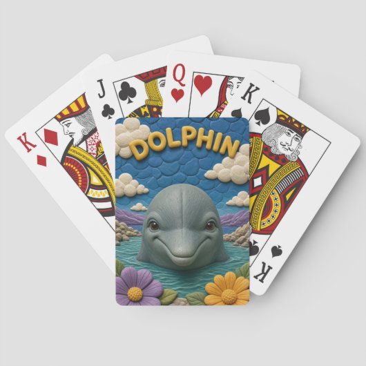 Dolfijn Kustbaai Moderne KlayKoo Pokerkaarten (Achterkant)