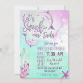 Dolfijn Laten we onze staarten Swish Verjaardag ui Kaart (Voorkant)