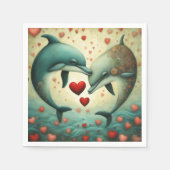 Dolfijn Liefde 2 Servet (Voorkant)