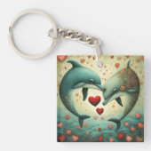 Dolfijn Liefde 2 Sleutelhanger (Voorkant)