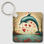 Dolfijn Liefde 3 Sleutelhanger (Voorkant)