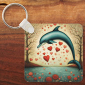 Dolfijn Liefde 3 Sleutelhanger (Voorkant)