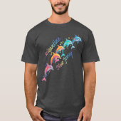 Dolfijn Liefhebber Brigantine NJ Familie Strand Va T-shirt (Voorkant)