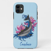 Dolfijn Lotus Bloemen Kersenbloesem Case-Mate iPhone Case (Achterkant)